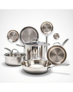 Stainless Steel Cookware Set 12pc - Hero