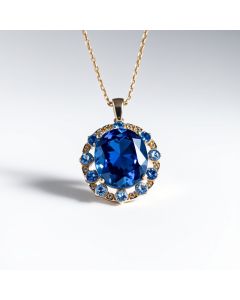 Sapphire Pendant Necklace - Hero